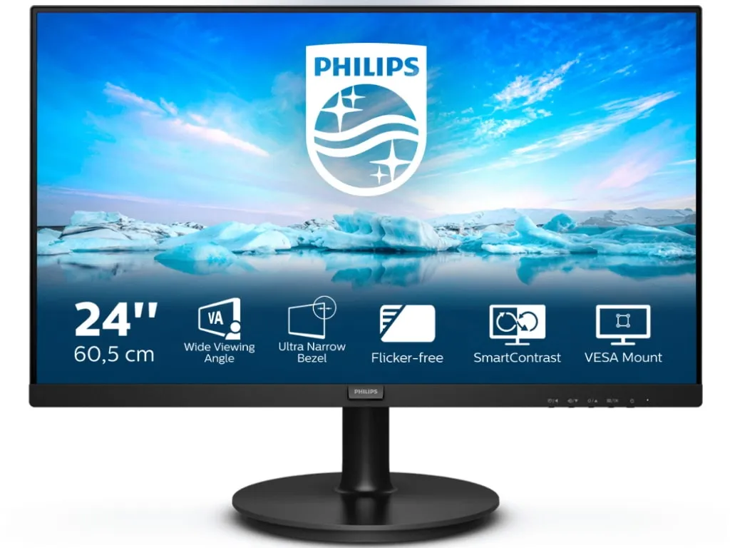 Philips Monitor PHILIPS 241V8L/00 23.8"/VA/1920x1080/75Hz/4ms GtG/VGA,HDMI/VESA Slika 1